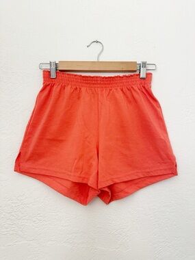 Vintage Y2K Soffe Coral Pink Cotton Blend Elastic Waist Shorts